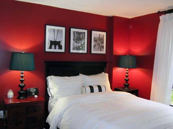 rote schlafzimmertapete,schlafzimmer,zimmer,bett,möbel,innenarchitektur