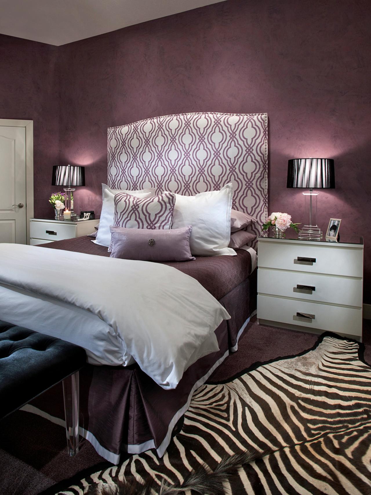 purple bedroom wallpaper,bedroom,furniture,bed,bed sheet,room