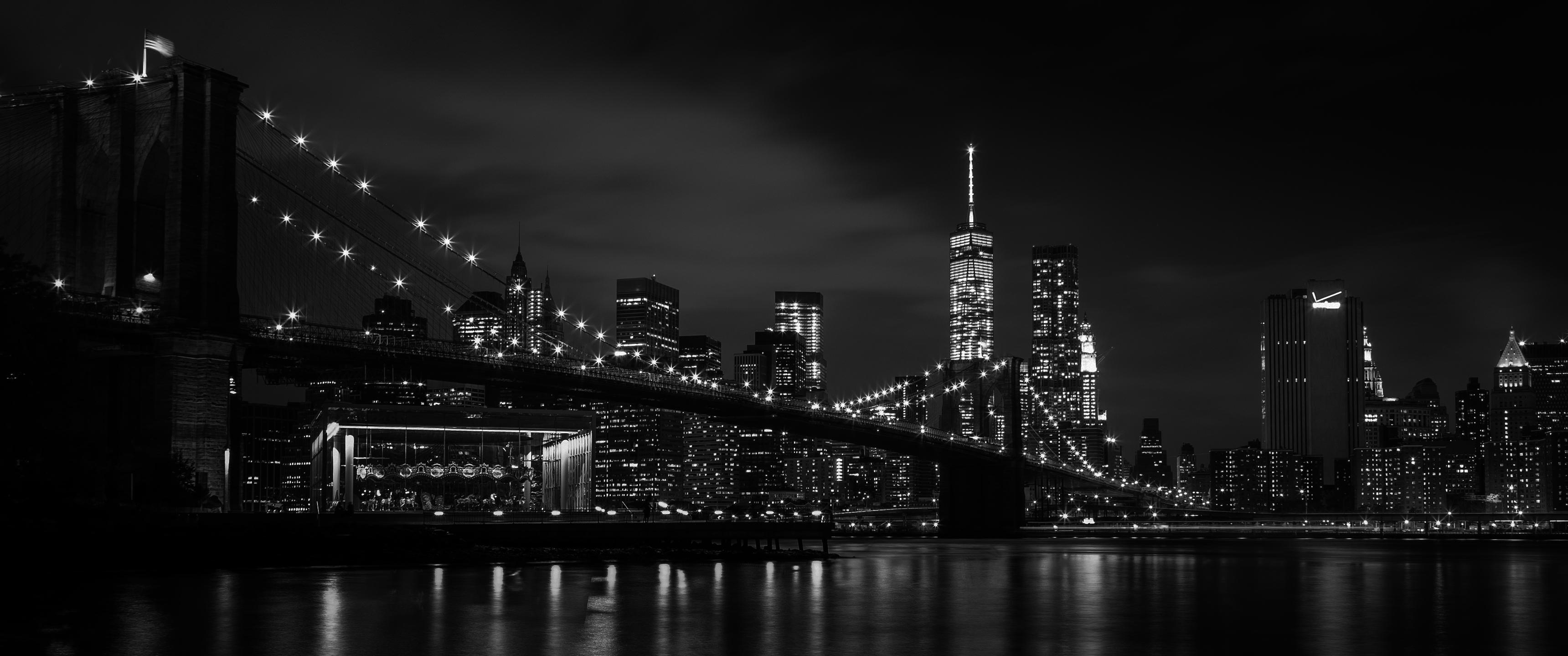 뉴욕 바탕 화면 b & m,도시 풍경,수도권,시티,지평선,밤