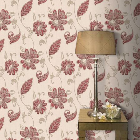 red and brown wallpaper,wallpaper,lampshade,beige,pattern,wall