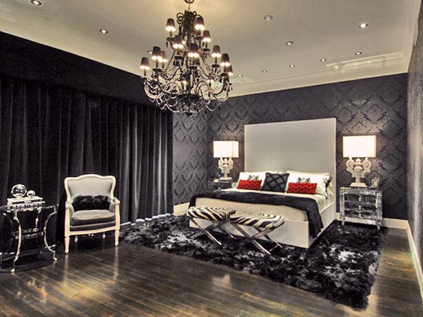 black bedroom wallpaper,room,interior design,furniture,living room,black