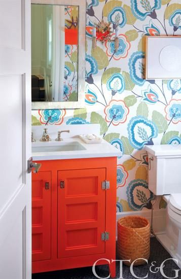 papier peint de salle de bain pas cher,chambre,orange,propriété,meubles,salle de bains