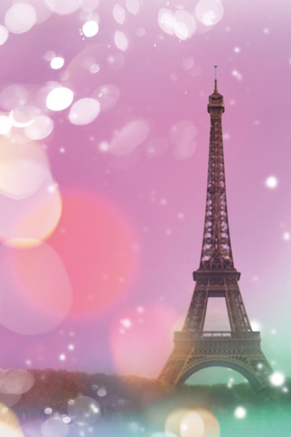 paris themed wallpaper,landmark,sky,pink,tower,atmospheric phenomenon