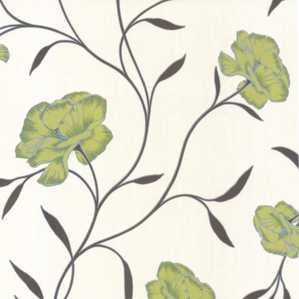 緑の壁紙英国,葉,工場,花,パターン,設計