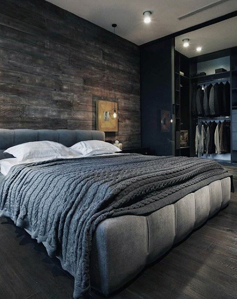 mens bedroom wallpaper,bedroom,bed,furniture,room,black