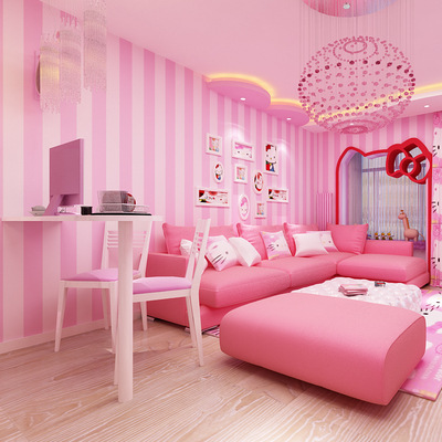핑크 침실 벽지,분홍,가구,방,인테리어 디자인,장식