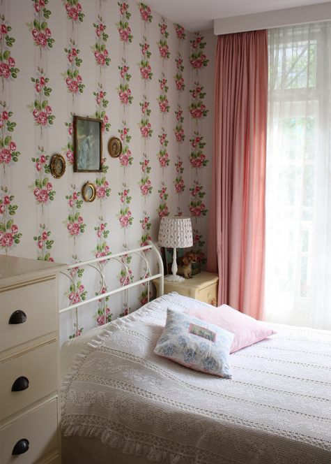 paris wallpaper for bedroom,bedroom,room,curtain,furniture,interior design