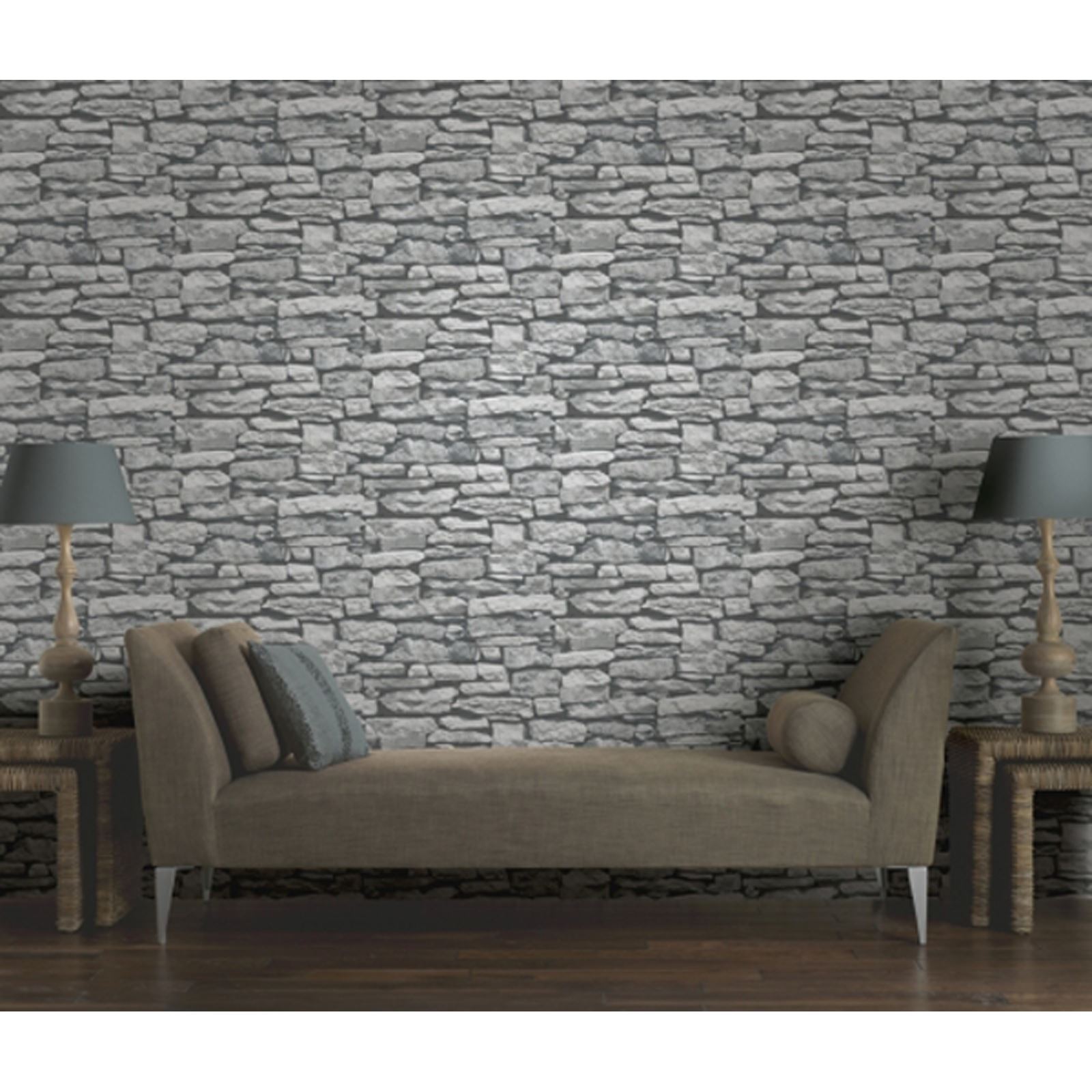 grey wallpaper feature wall,wall,furniture,brown,brick,wallpaper