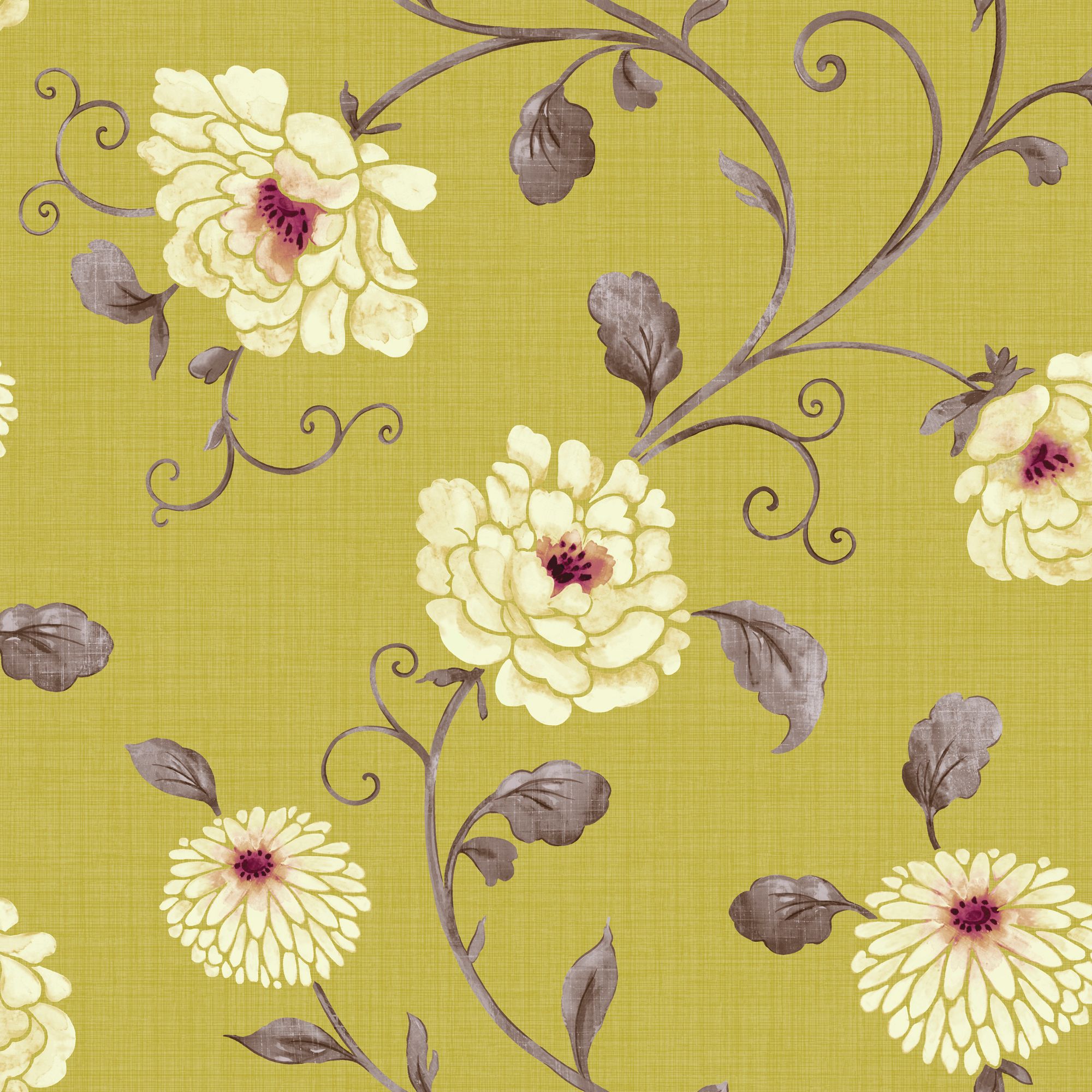 arthouse wallpaper b & q,sfondo,modello,giallo,disegno floreale,fiore