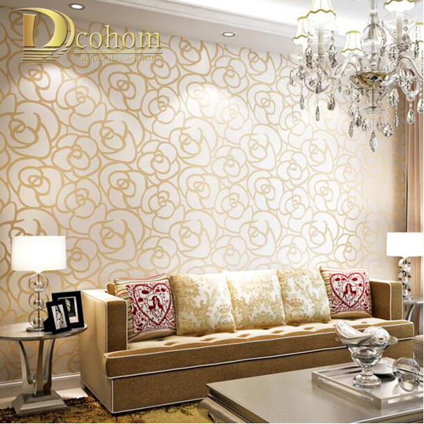 gold bedroom wallpaper,wallpaper,living room,wall,room,furniture