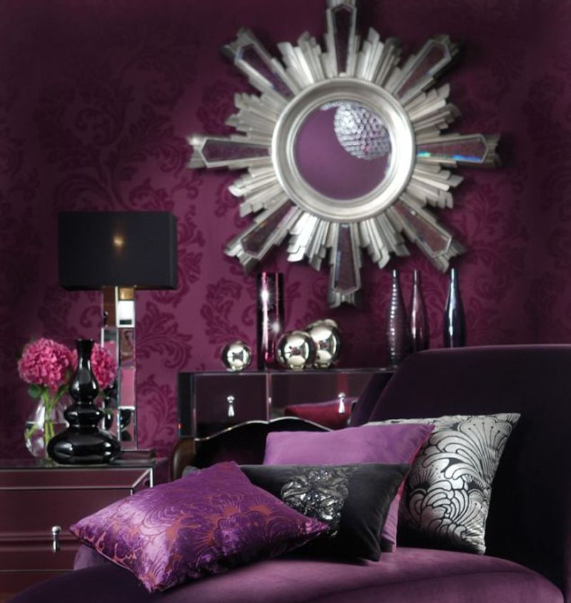 家のための紫色の壁紙,紫の,バイオレット,ルーム,家具,インテリア・デザイン