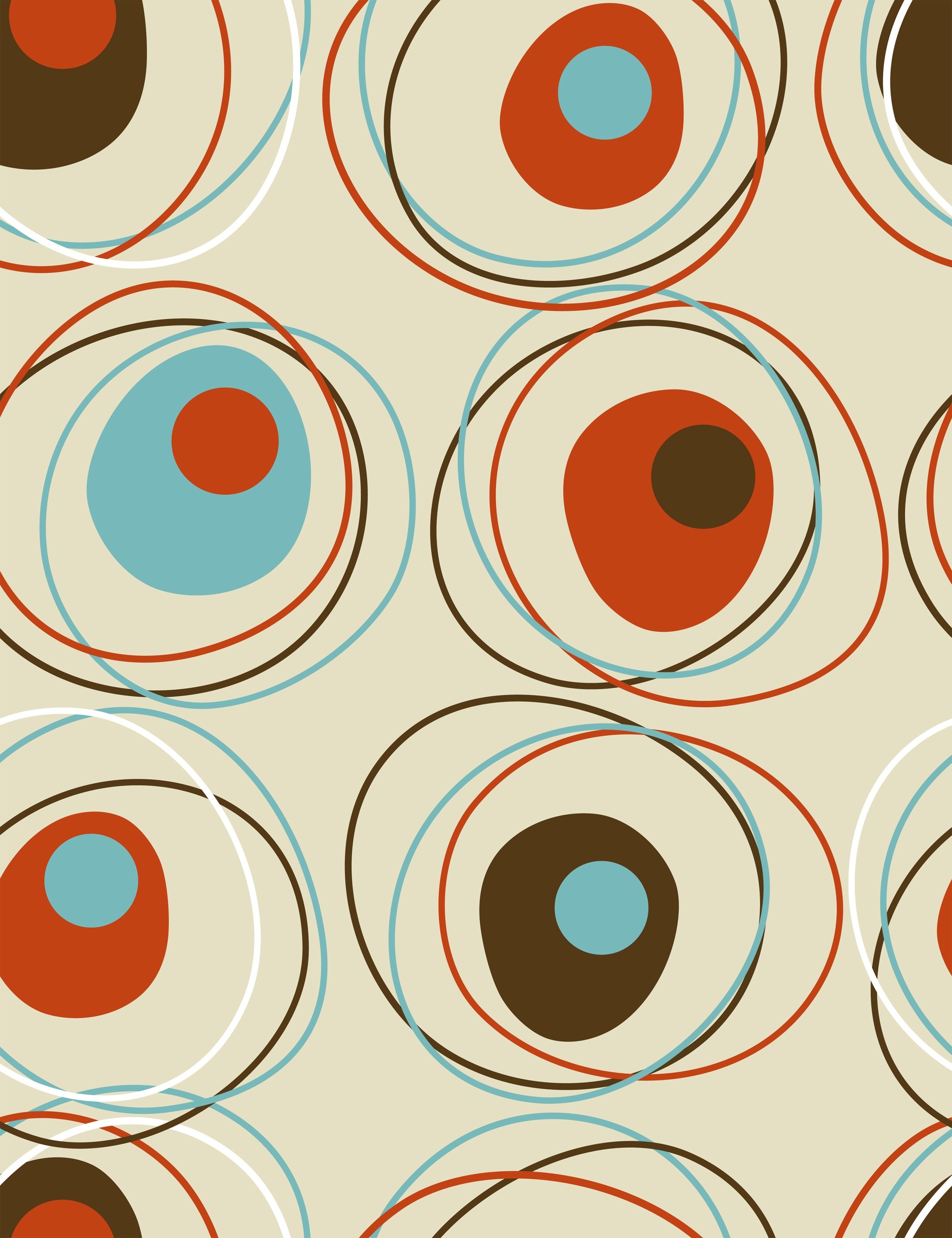 retro wallpaper b&q,pattern,circle,turquoise,orange,teal