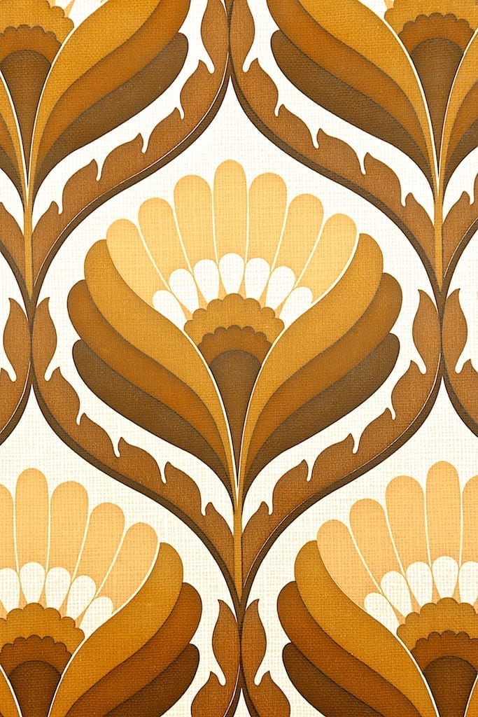 retro carta da parati b & q,modello,marrone,foglia,design,pianta