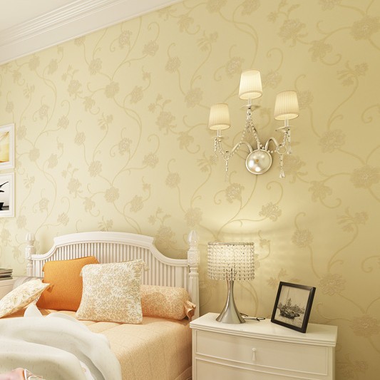 クリーム色の寝室の壁紙,壁,壁紙,ルーム,家具,インテリア・デザイン