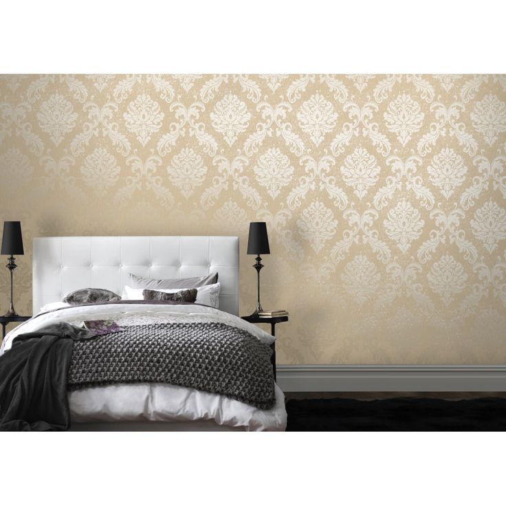 Cream Damask Wallpaper Bedroom WallpaperUse