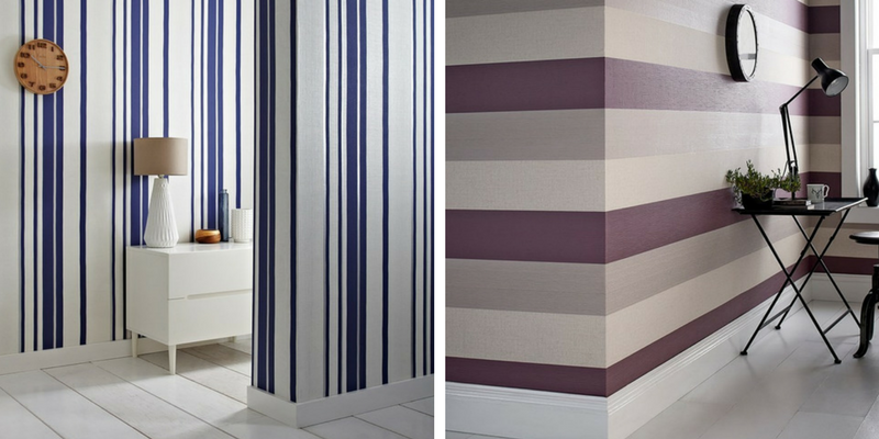 horizontal striped wallpaper b&q,room,furniture,tile,wall,interior design