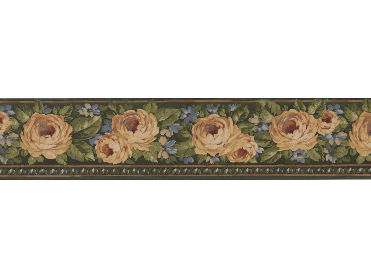 papel tapiz bordes b & m,amarillo,marrón,flor,planta,rosa