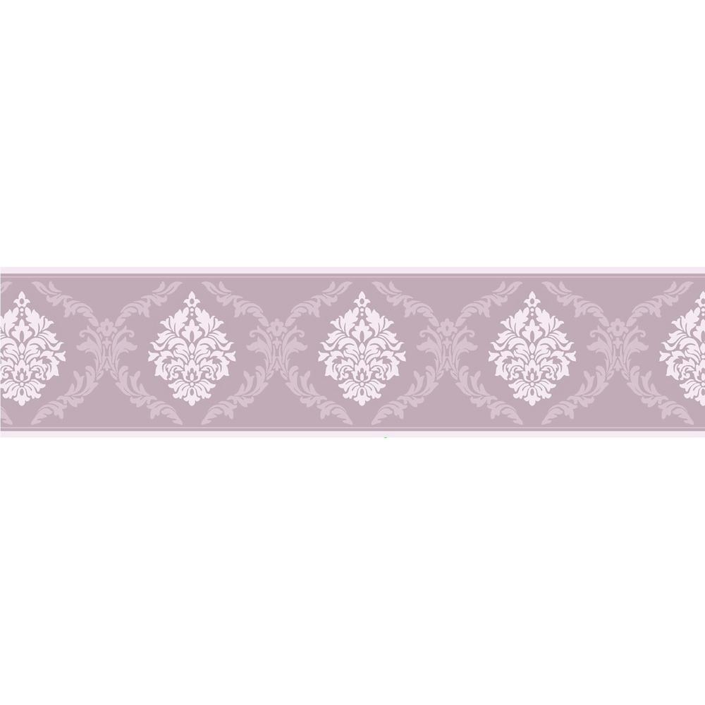 bordi carta da parati b & m,viola,viola,rosa,beige,modello