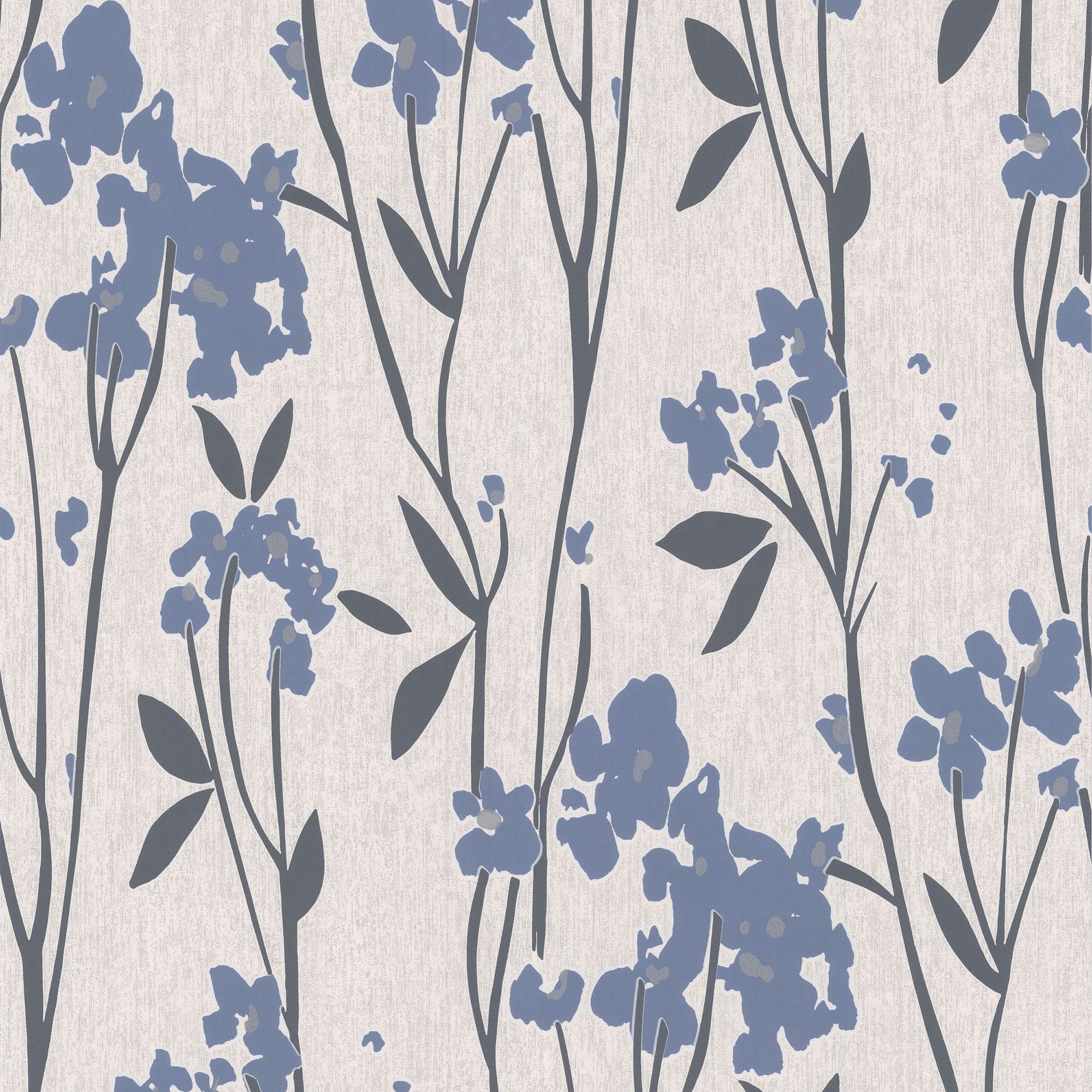 cream wallpaper b&q,blue,wallpaper,pattern,botany,textile