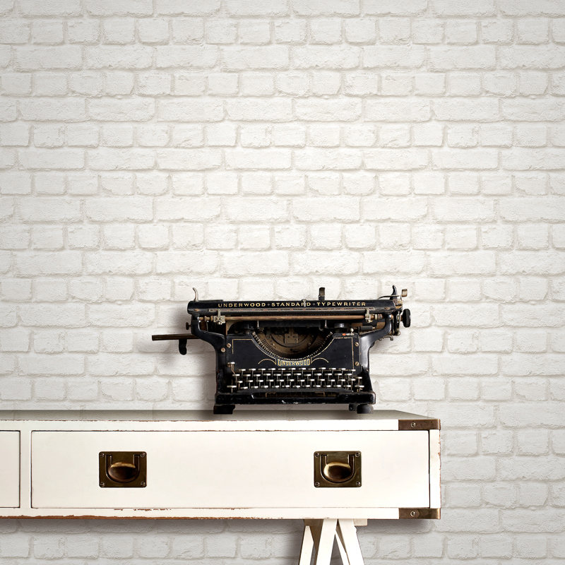 white brick wallpaper b&q,typewriter,wall,office equipment,tile,wallpaper