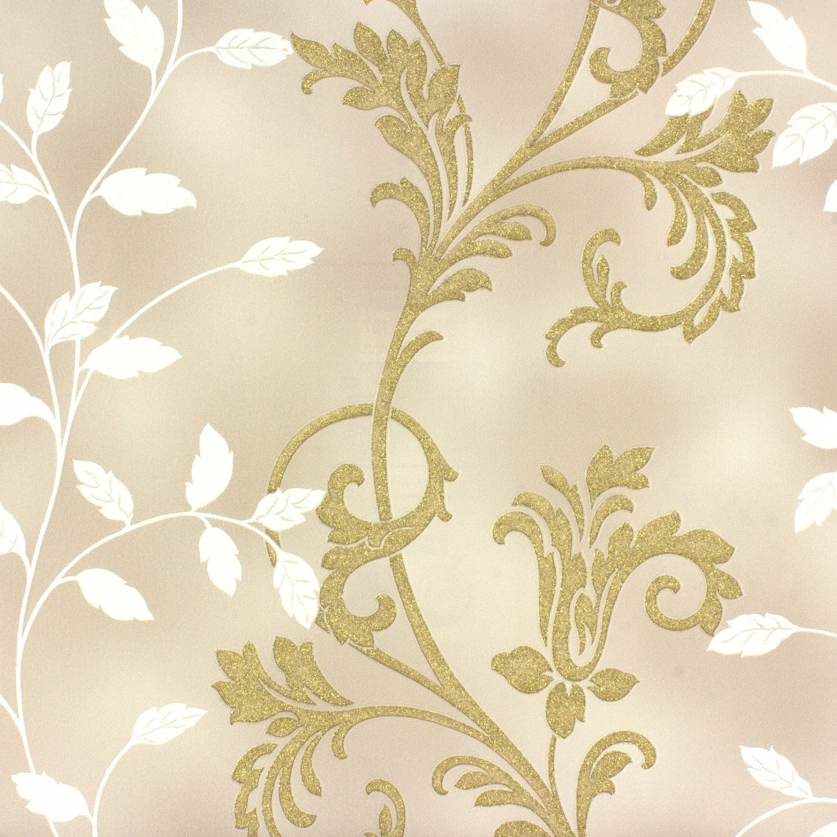 cream and gold wallpaper b&q,wallpaper,pattern,leaf,botany,plant