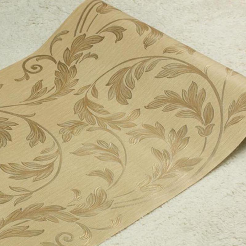 cheap floral wallpaper,beige,brown,pattern,floor,leaf (#726025