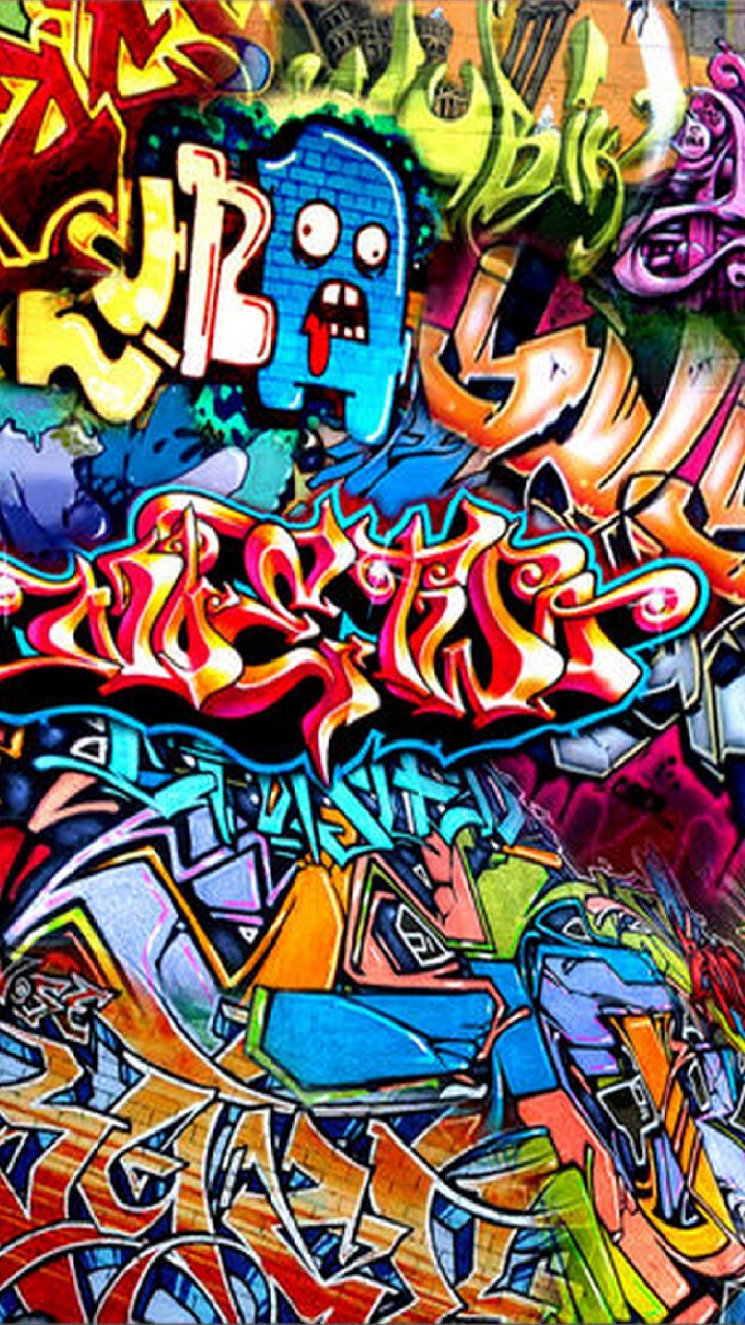 papier peint graffiti b & q,graffiti,art psychédélique,art moderne,art,art de rue