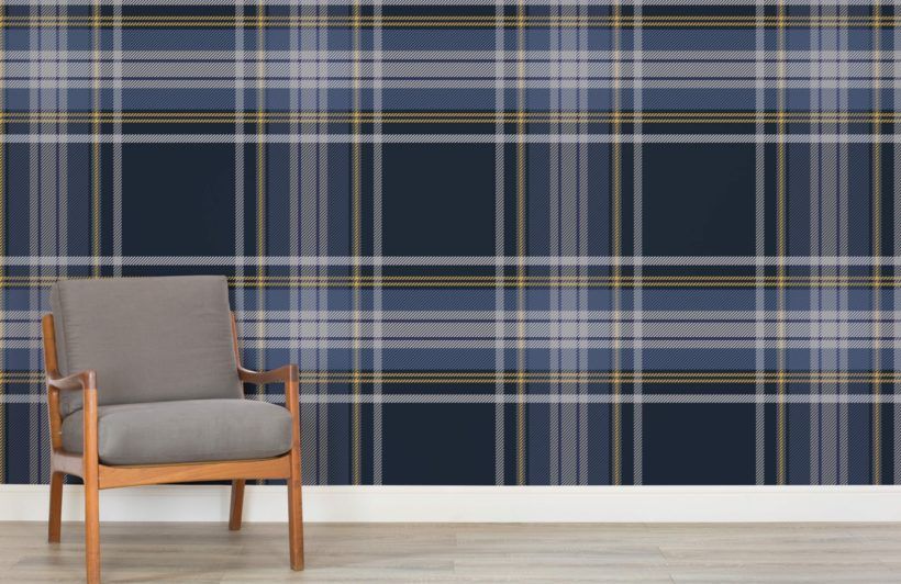 Blue Tartan Wallpaper Bedroom WallpaperUse