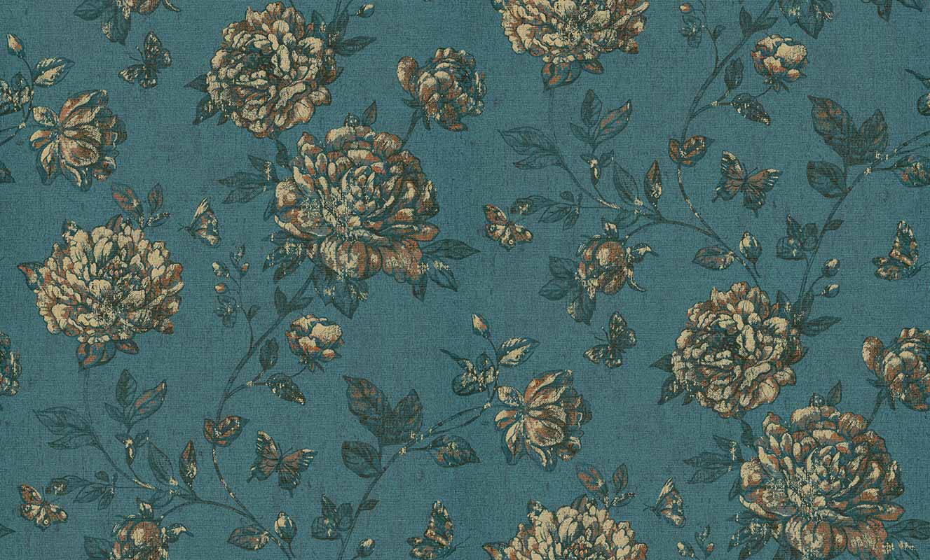 vintage wallpaper b&q,pattern,teal,turquoise,botany,design