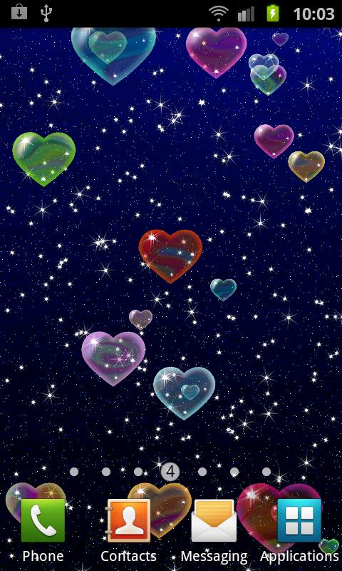 fond d'écran gratuit valentine live,cœur,espace,ciel,capture d'écran,objet astronomique