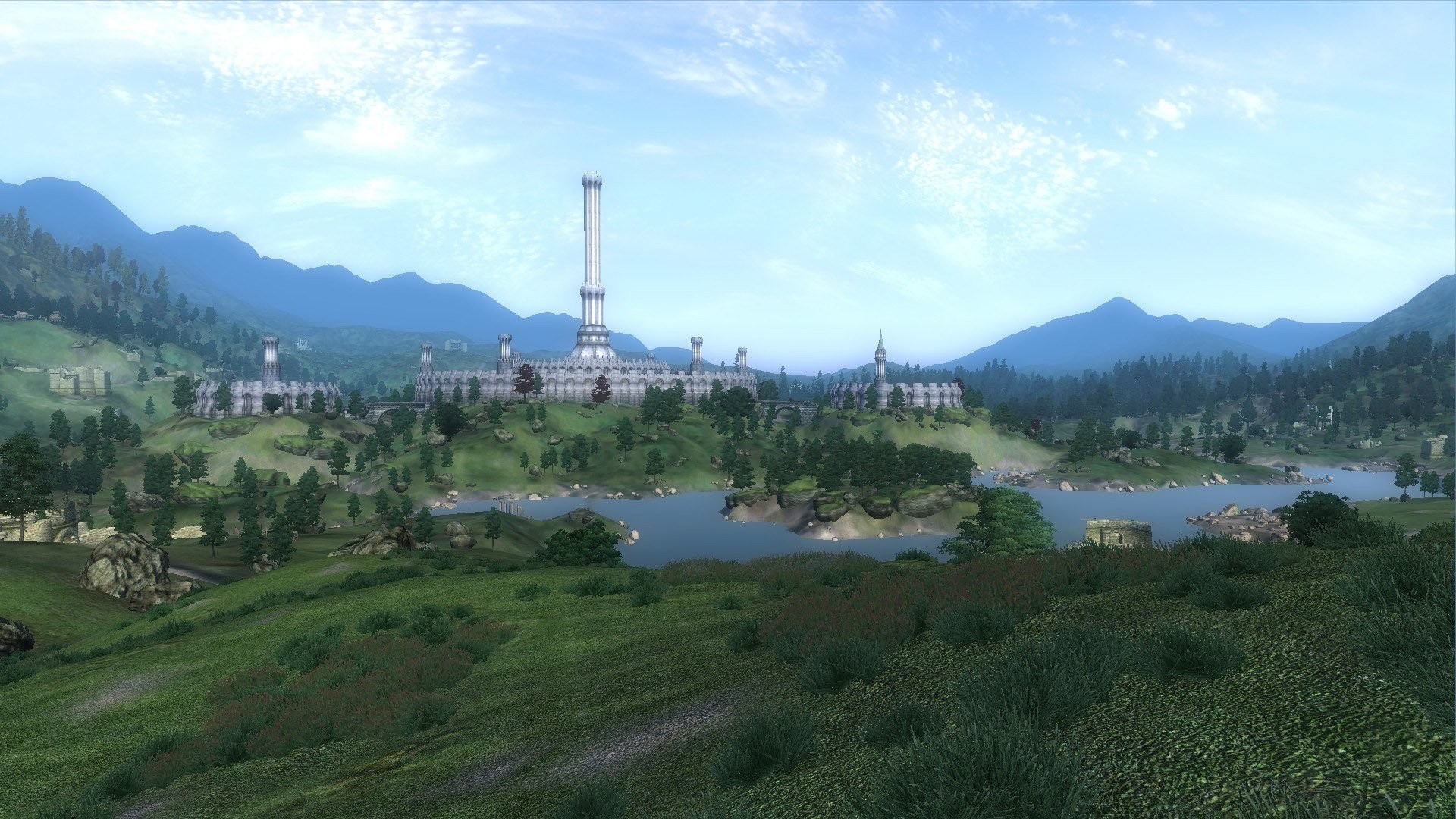 elder scrolls oblivion wallpaper,highland,nature,hill station,mountainous landforms,hill