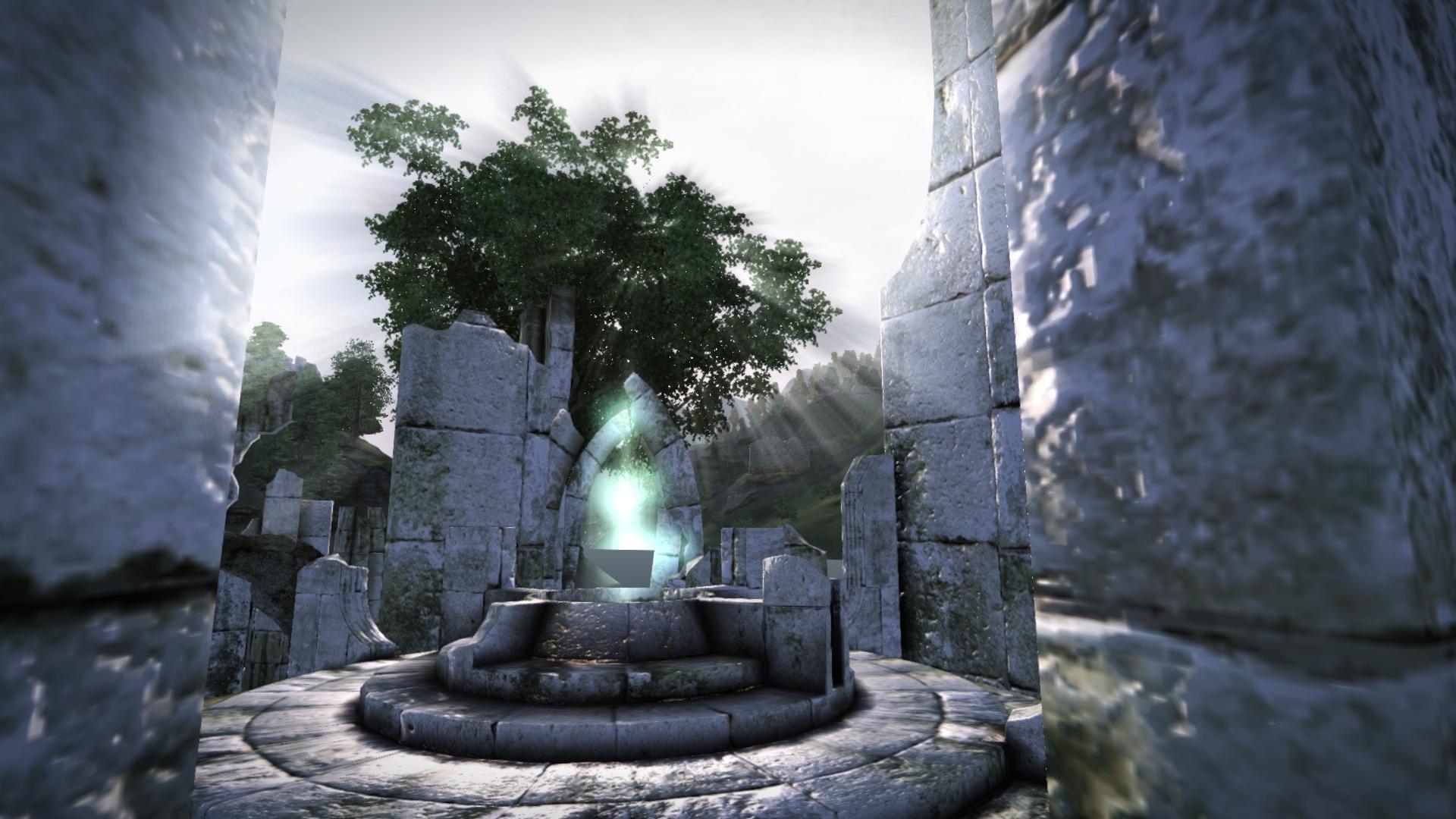 elder scrolls oblivion wallpaper,tree,screenshot,ruins,adventure game,games