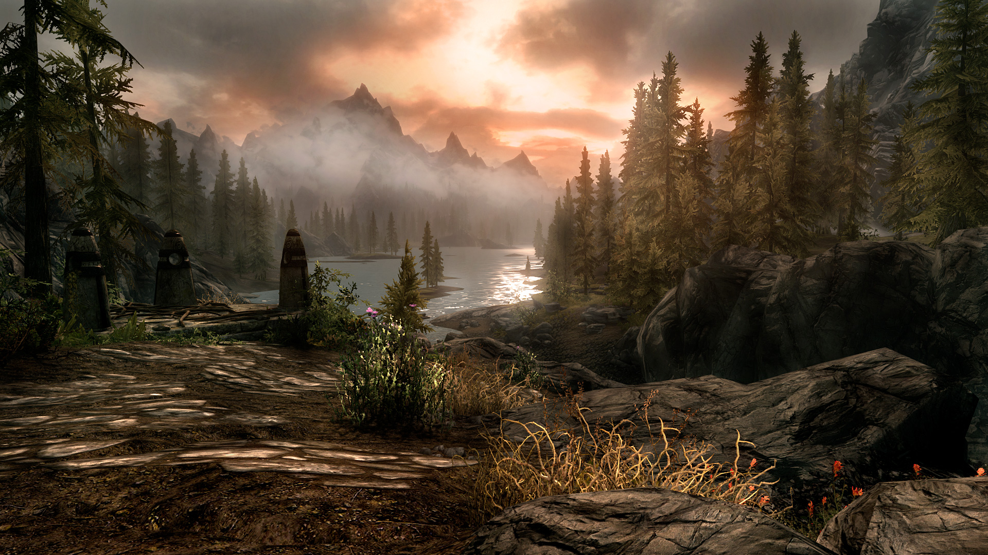 the elder scrolls wallpaper,naturaleza,paisaje natural,árbol,bosque ...