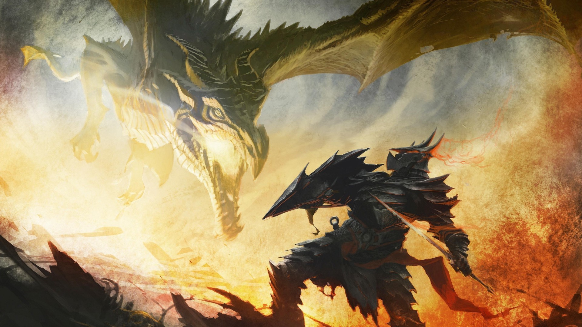 alduin wallpaper,dragon,cg artwork,mythology,fictional character,sky