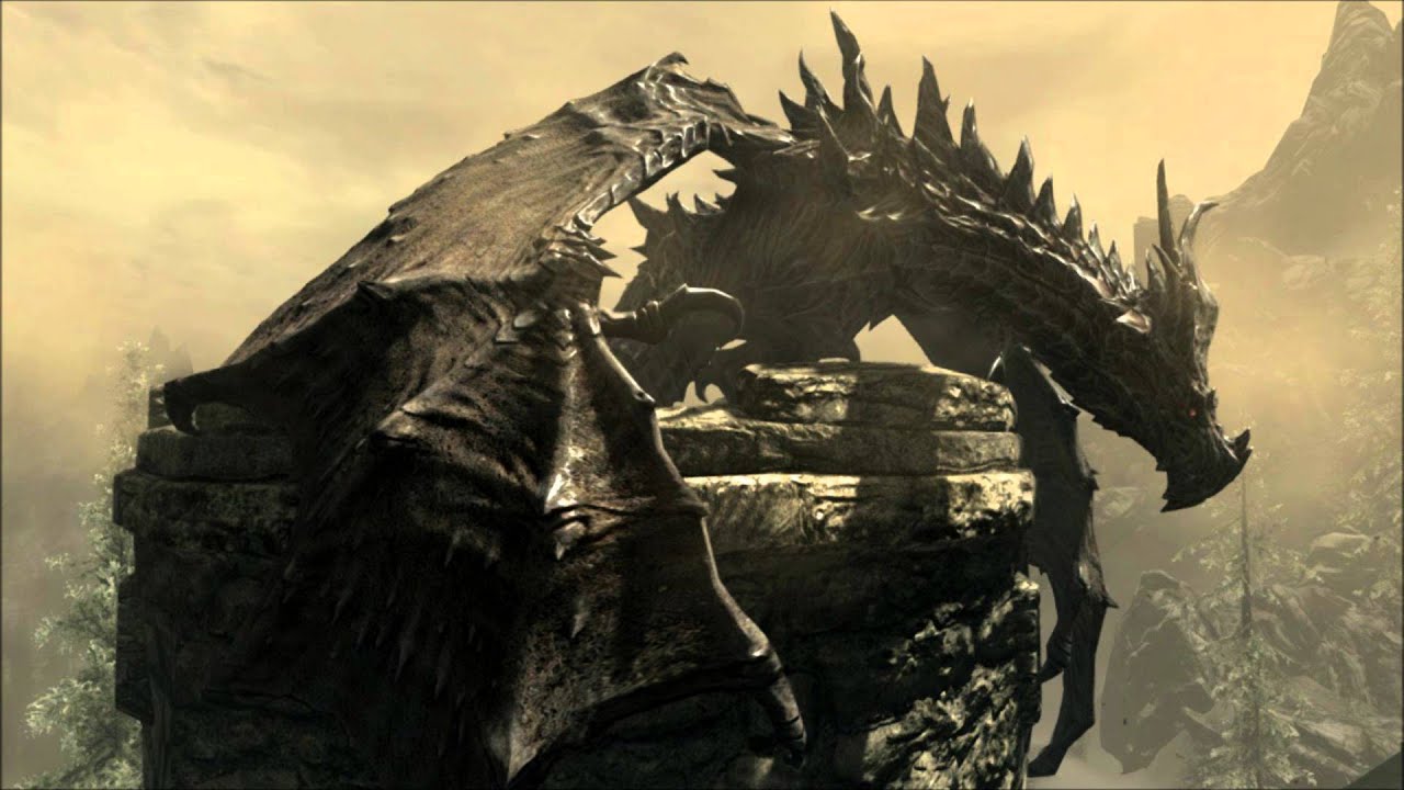 alduin wallpaper,dragon,action adventure game,cg artwork,pc game,fictional character