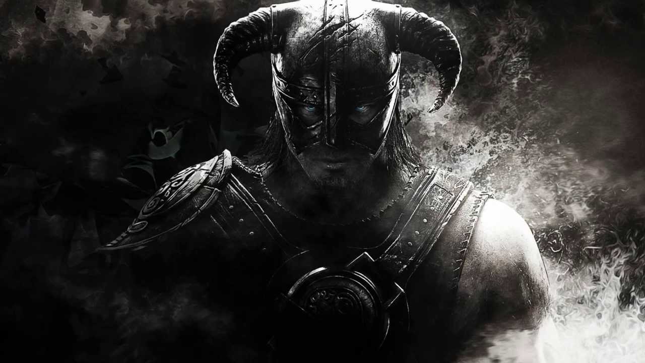 dovahkiin wallpaper,fictional character,personal protective equipment,darkness,demon,supervillain