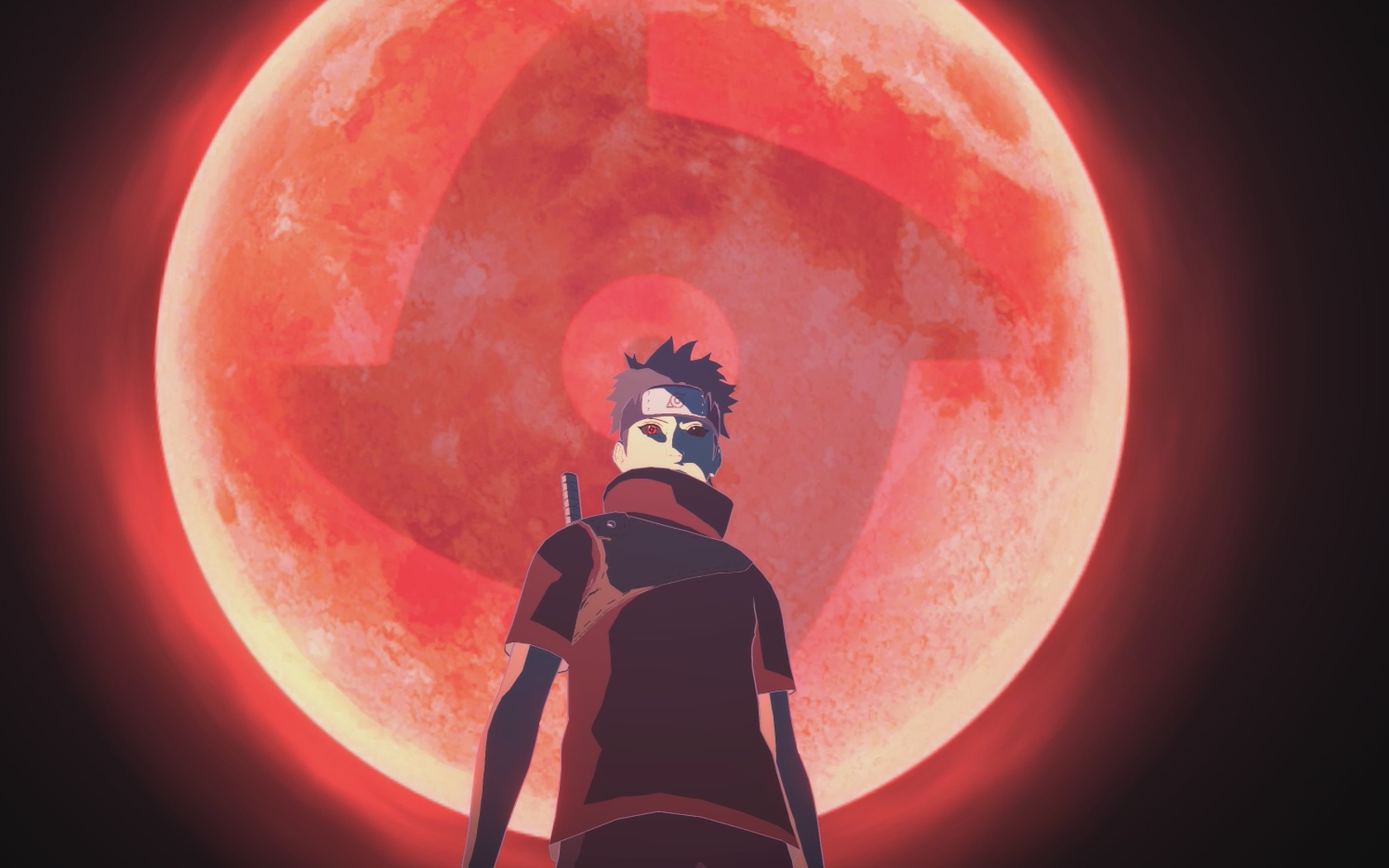 carta da parati uchiha shisui,rosso,leggero,anime,oggetto astronomico,cielo