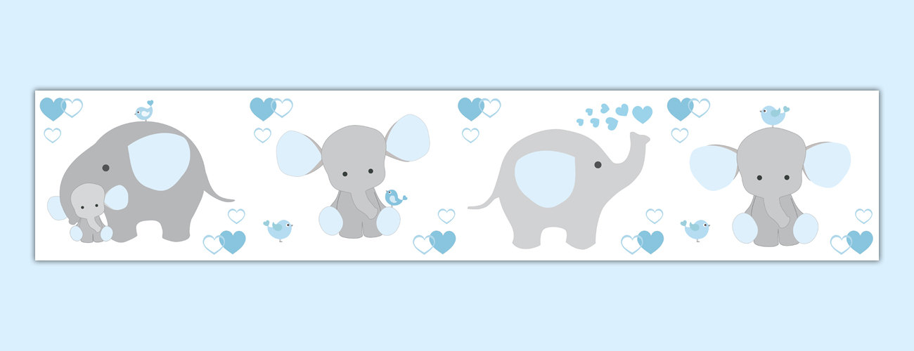 bordo carta da parati elefante,elefante,elefanti e mammut,design,adesivo da parete,clipart
