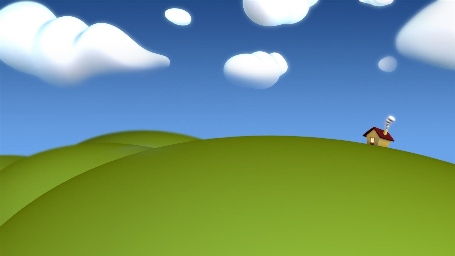 fond d'écran nature dessin animé,ciel,jour,la nature,vert,bleu