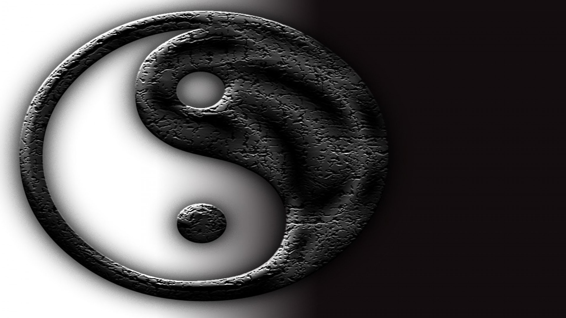 fond d'écran yin yang hd,noir,œil,monochrome,noir et blanc,police de caractère