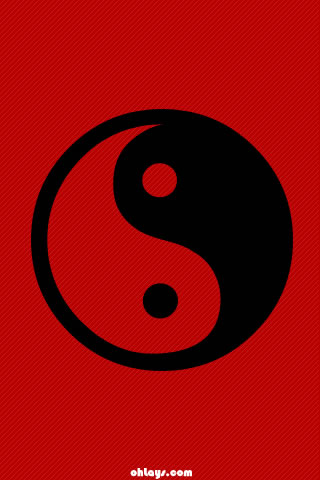 yin yang fondo de pantalla para iphone,rojo,fuente,póster,símbolo,circulo