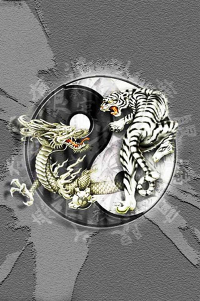 yin yang iphone wallpaper,illustration,erfundener charakter,skelett,kunst