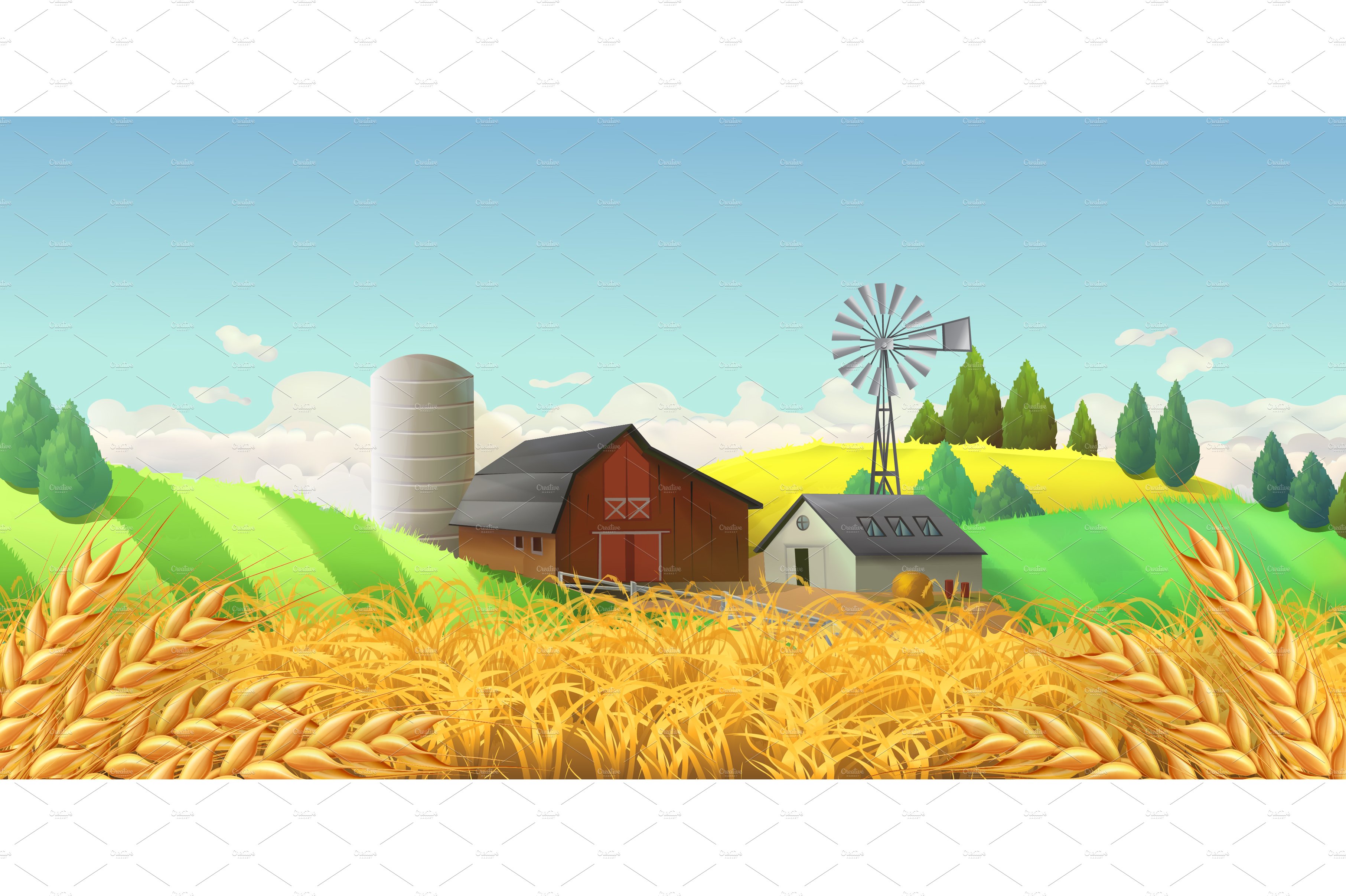 farmyard wallpaper,natural landscape,field,farm,landscape,grass family