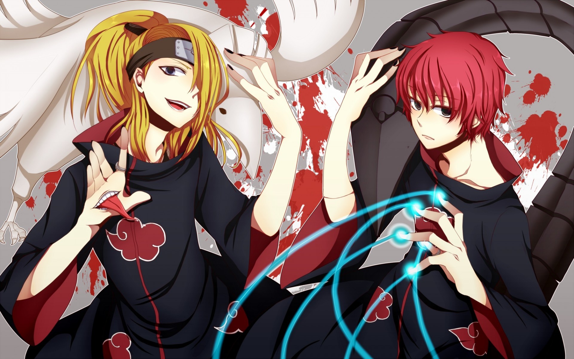 deidara akatsuki wallpaper,cartoon,anime,cg artwork,long hair,mouth