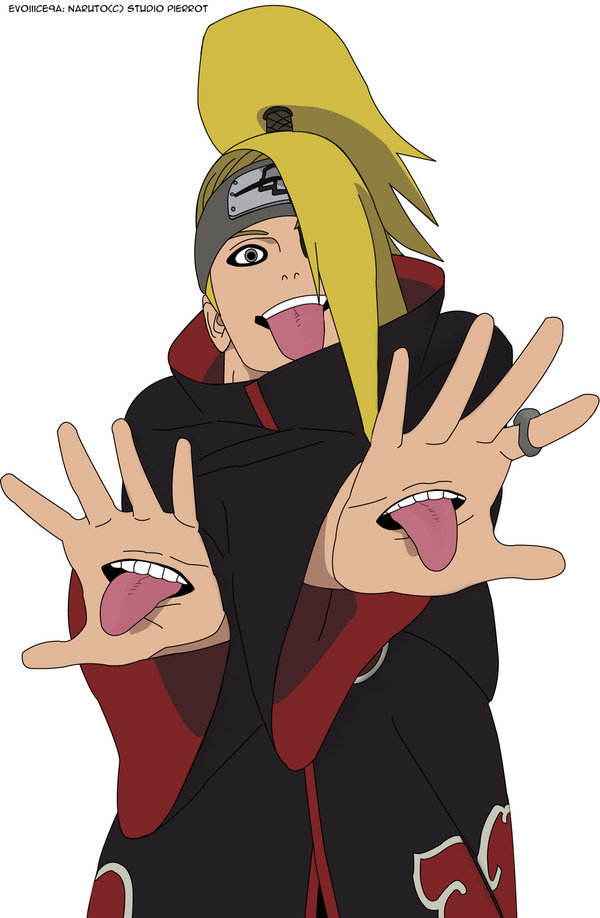 deidara akatsuki wallpaper,cartoon,finger,illustration,gesture,anime