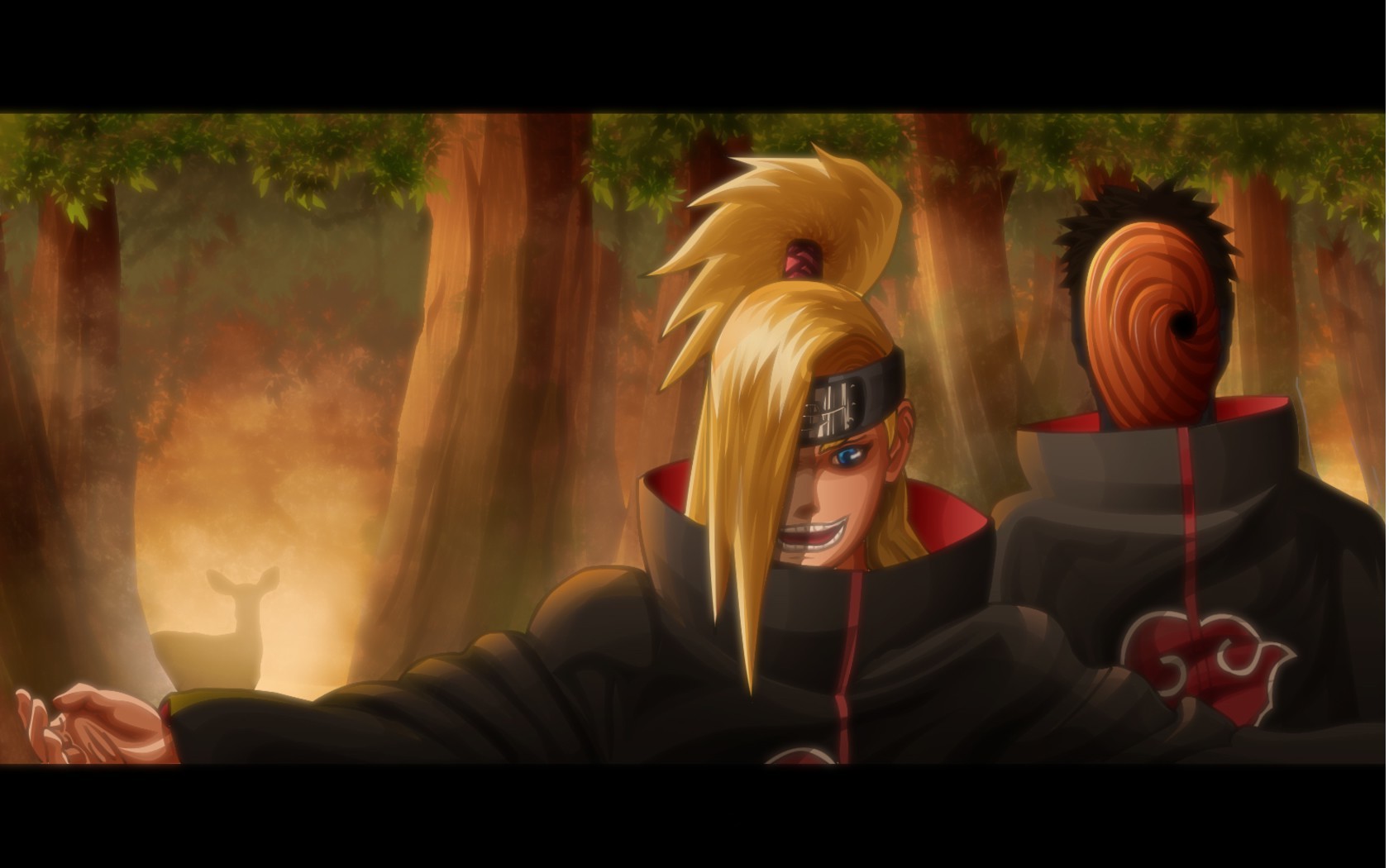 fond d'écran deidara akatsuki,anime,capture d'écran,oeuvre de cg,naruto,animation