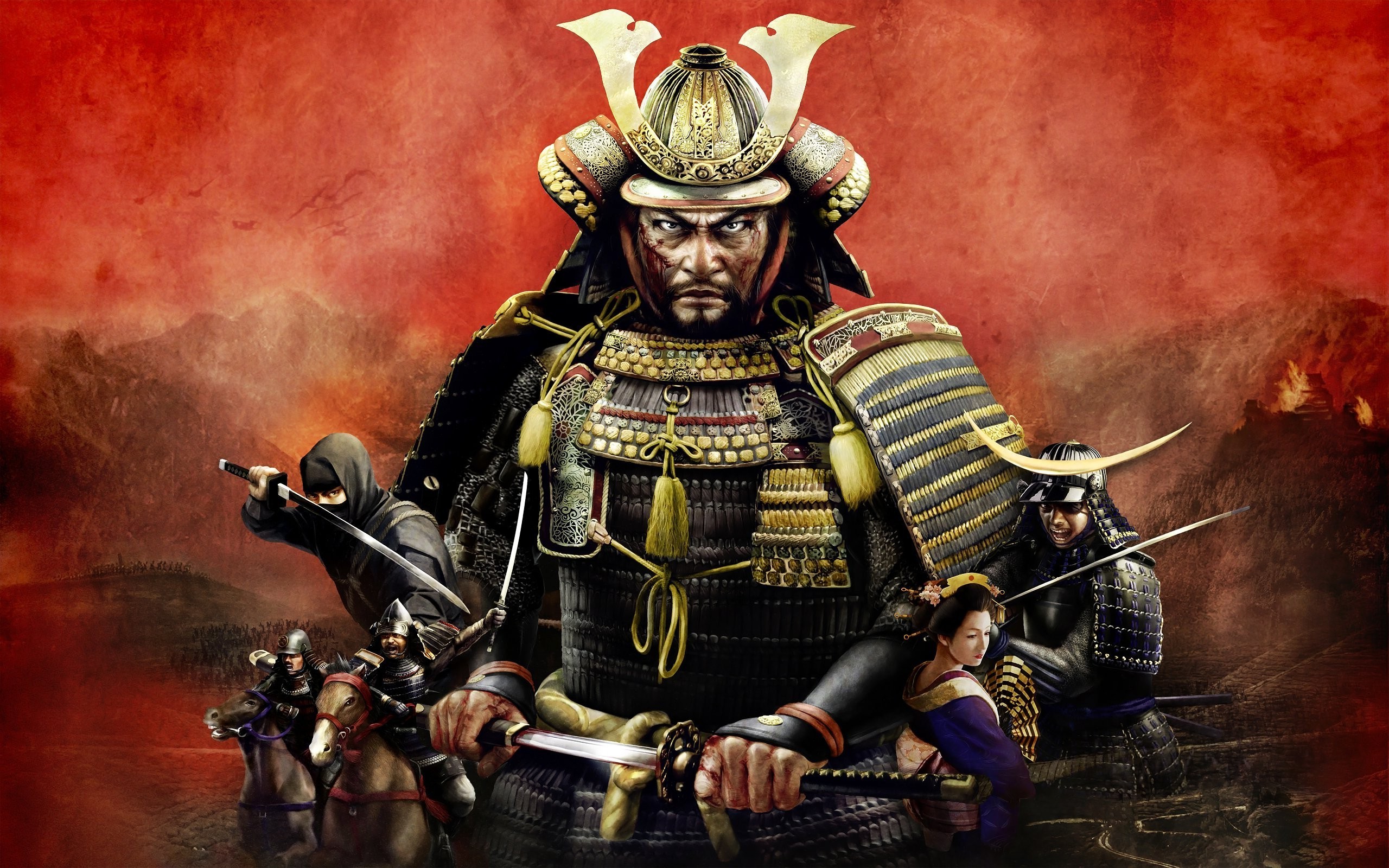samurai warrior wallpaper,strategy video game,warlord,demon,games,pc game
