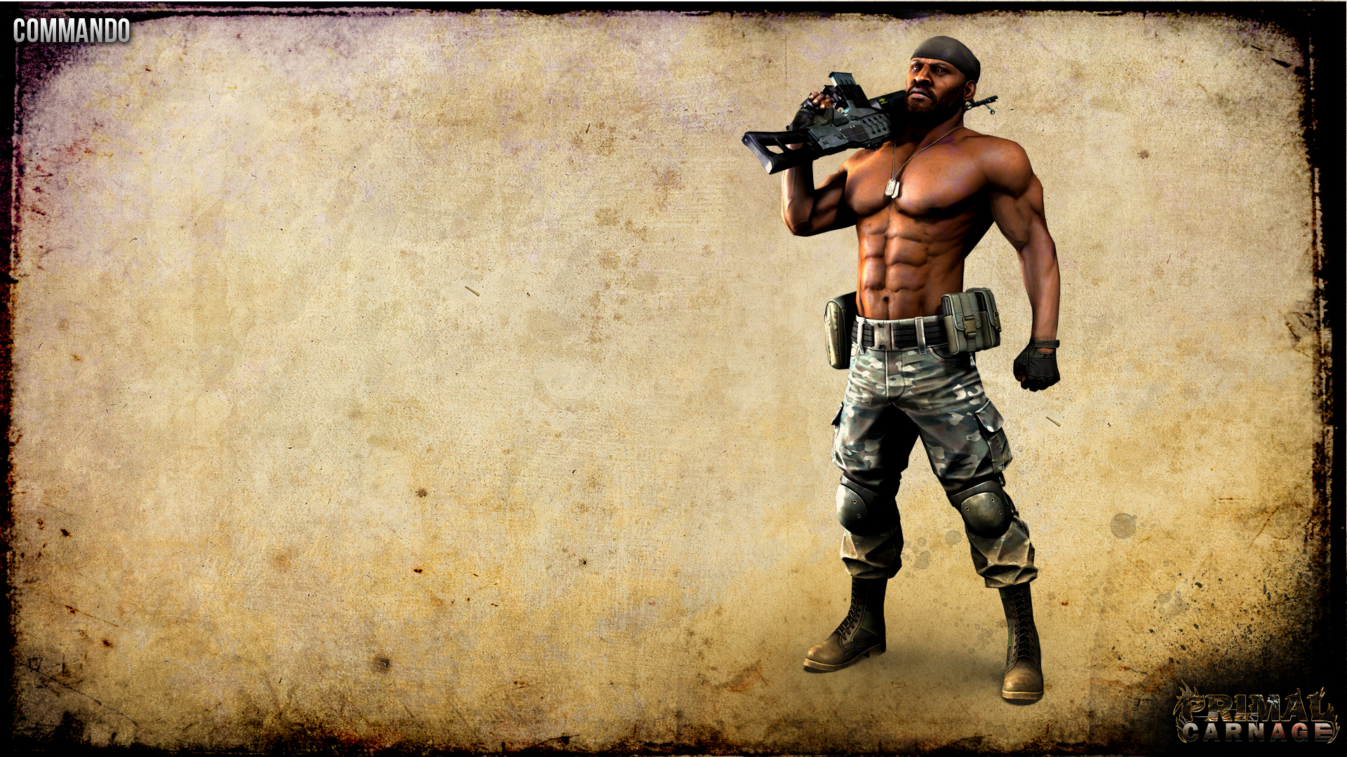 carta da parati commando,barechested,giochi