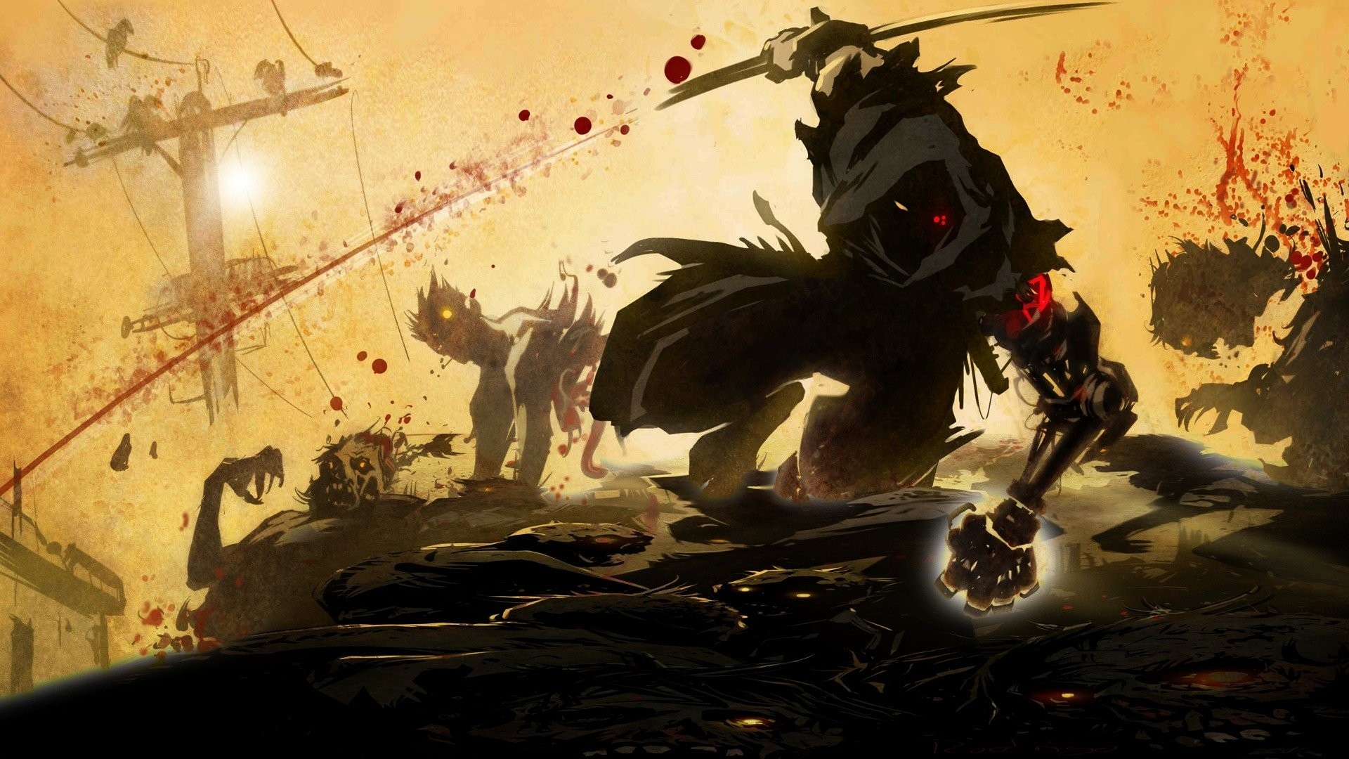 ninja assassin wallpaper,juego de acción y aventura,cg artwork,ilustración,diseño gráfico,juegos
