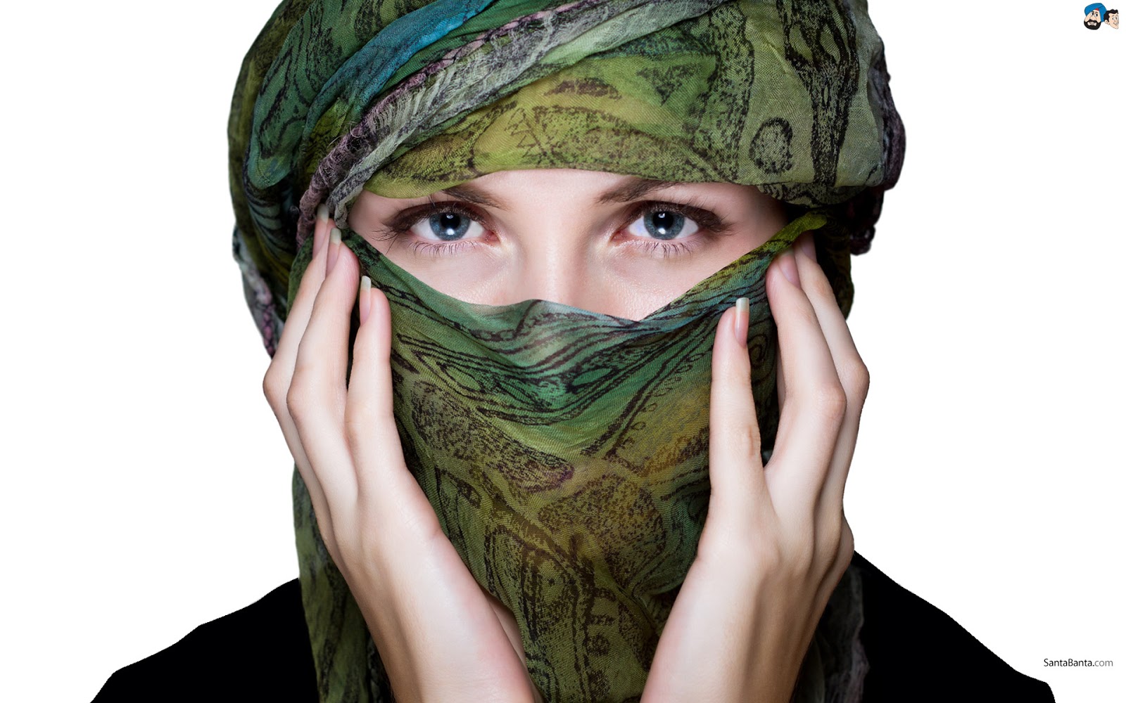 wallpaper wanita bercadar,face,clothing,head,scarf,headgear